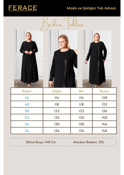 Kadın Büyük Beden Etamin Abaya Ferace fiyatları