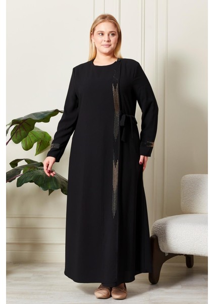 Kadın Büyük Beden Etamin Abaya Ferace modelleri