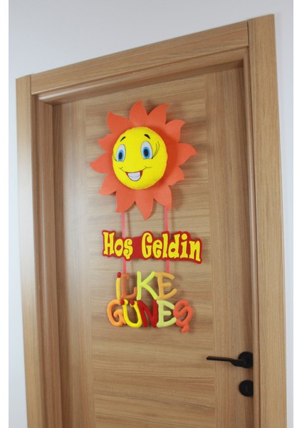 Ilke Güneş Isimli Hoşgeldin Güneş Bebek Kapı Süsü
