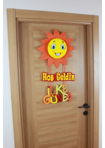 Ilke Güneş Isimli Hoşgeldin Güneş Bebek Kapı Süsü