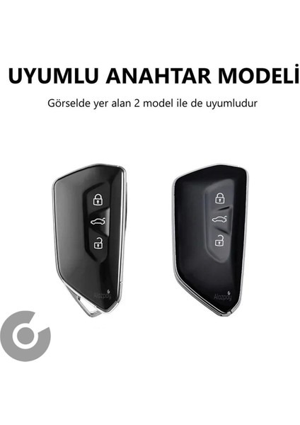 Volkswagen Golf Passat Arteon Tiguan Caddy Tpu Titan Gri Anahtar Kılıfı (1 Adet) fiyatları