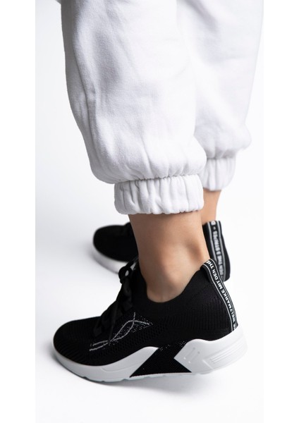 25Y301 Kadın Taşlı Casual Sneaker Ayakkabı Siyah