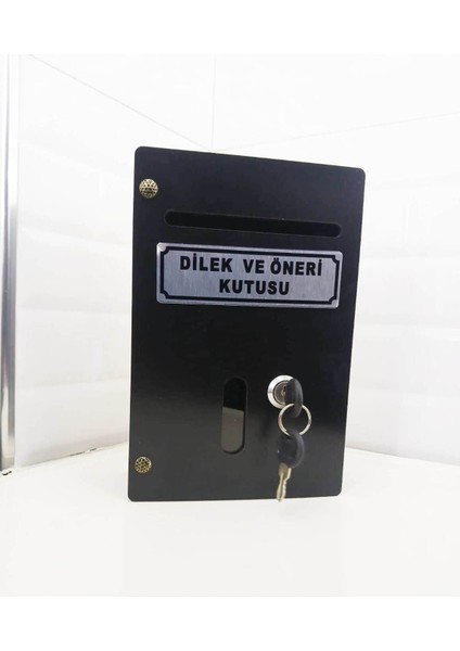 Siyah Büyük Boy Ahşap Dilek ve Öneri Kutusu