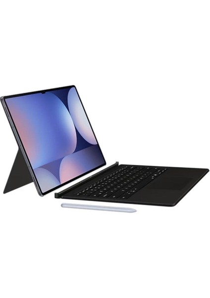 Samsung Galaxy Tab S10 / S9 Ultra Klavyeli Mousepadli Kılıf Siyah
