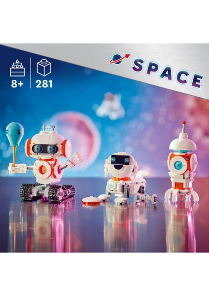 ® Creator 3’ü 1 Arada Uzay Robotu 31164 - 8 Yaş & Üzeri Çocuklar için Yaratıcı Oyuncak Yapım Seti (281 Parça)