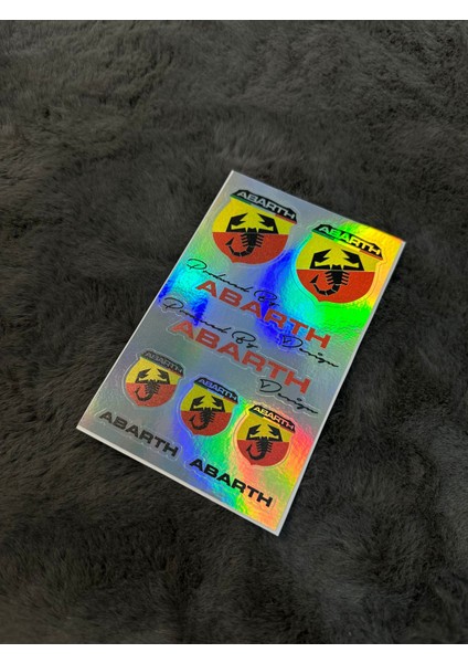 Abarth Hologram Sticker 6'lı Premium Paket