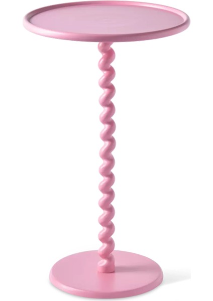 Twister Bar Masası, Toz Boyalı Metal, Pembe