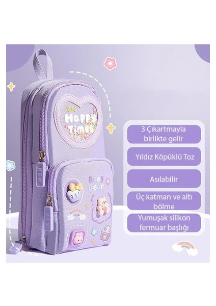 Mefa Ös Kawaii Büyük Kapasiteli Tuval Kalem Çantası Kızlar Için Kılıf Tutucu Kalem Kutus fiyatları