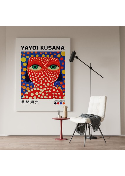 Sürreal Duvar Tablosu Yayoi Kusama Modern Sanatsal Tablo Kanvas Tablo Duvar Dekor