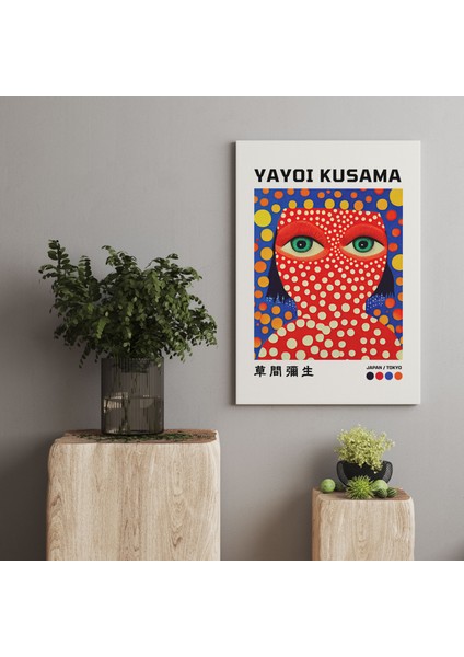 Sürreal Duvar Tablosu Yayoi Kusama Modern Sanatsal Tablo Kanvas Tablo Duvar Dekor