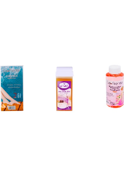 2 Metre Kesilmiş Ağda Bezi Vivet Naturel Roll-On Ağda Ağda Yağı Çilek