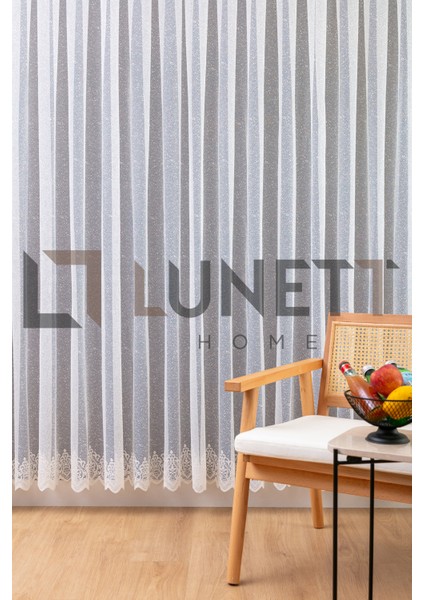 Kullanıma Hazır Ekru Renk Calisto Desen (1x2.5) Orta Pile Tül Perde fırsatları