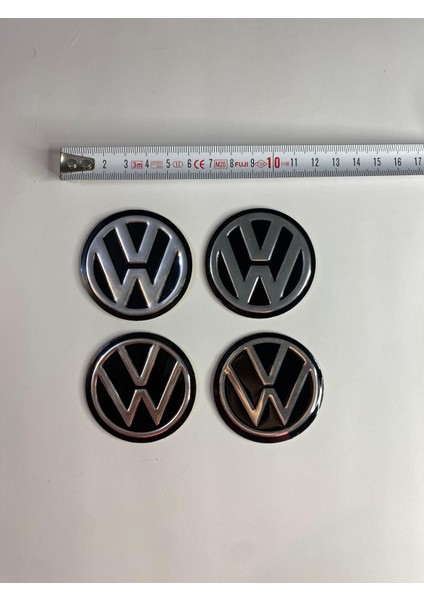 Volkswagen Yapıştırma Jant Göbek Stickerı 60MM