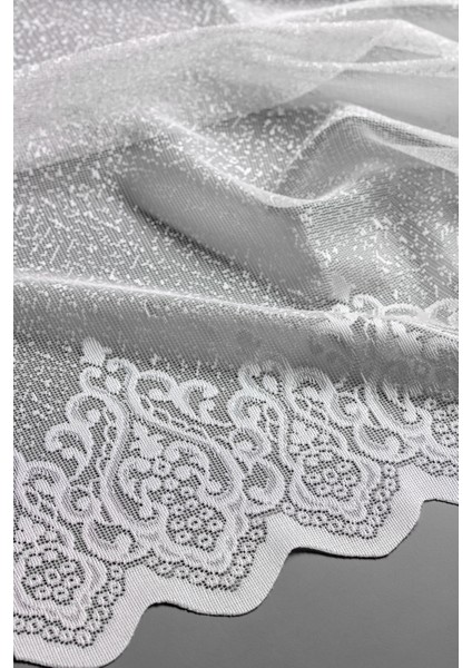 Kullanıma Hazır Ekru Renk Calisto Desen (1x2) Seyrek Pile Tül Perde indirimleri