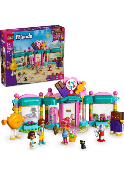 ® Friends Heartlake City Şekerci Dükkanı 42649 - 6 Yaş & Üzeri Çocuklar için Yaratıcı Oyuncak Yapım Seti (376 Parça)