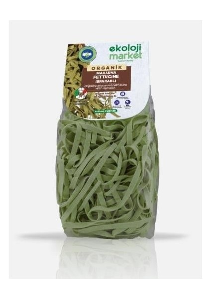 Organik Ispanaklı Fettucine 250 gr