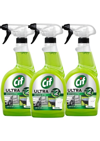 Ultra Anında Etki Kir ve Yağ Çözücü 1025 ml X3