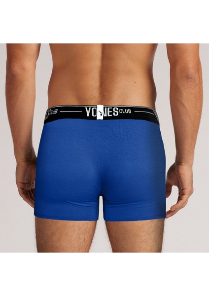 Yohannesclub,Erkek, Özel Seperatörlü Pamuklu Boxer,Tekli, Saks Mavisi