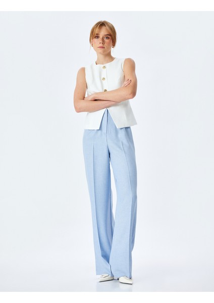 Rahat Kalıp Yüksek Bel Palazzo Pantolon