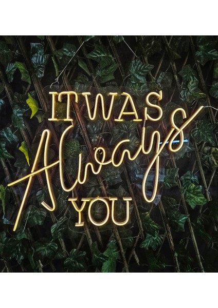 Cizgineon It Was Always You Işıklı Neon LED Duvar Dekarasyon
