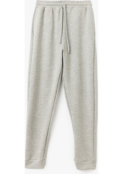 Viskon Kumaş Beli Bağlamalı Cepli Jogger Eşofman Altı