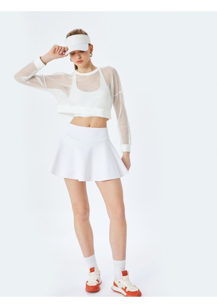 Yüksek Bel Slim Fit Şortlu Tenis Eteği