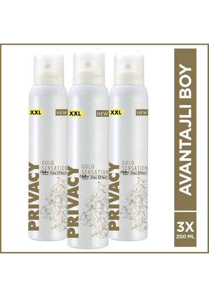 Gold Women Kadın Deodorant 3X200 ml