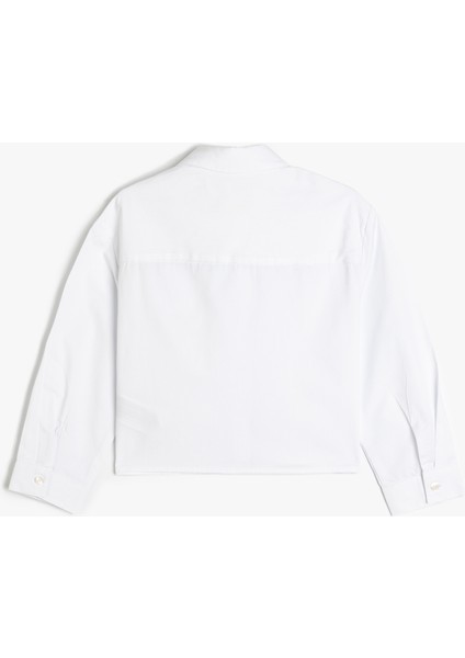 Çiçek Aplikeli Uzun Kollu Pamuklu Gömlek fiyatları