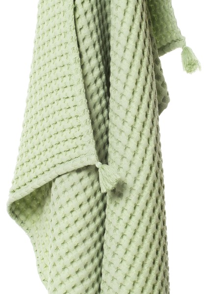 Pamuk Bebek Kalın Waffle Pike Örtüsü - 90X120CM - Mint fiyatları
