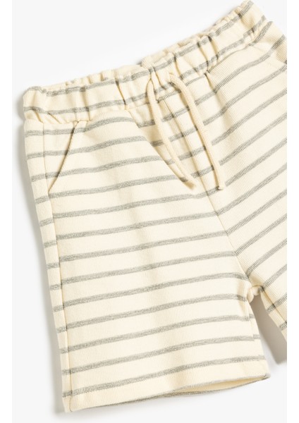 Şort Beli Bağlamalı Cep Detaylı Pamuklu modelleri