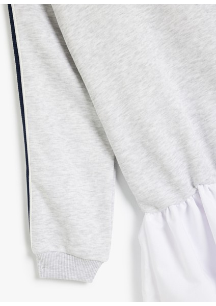 Bisiklet Yaka Uzun Kollu Sweat Elbise