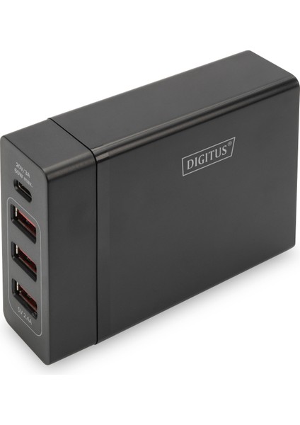 4-Port USB Şarj Adaptörü, USB Tip-C&lt;br&gt;Digitus 4-Port Universal USB Charging Adapter, USB Type-C