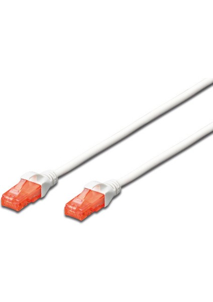 CAT. 6 Patch Kablo, U/UTP, 1,5 metre, AWG 26, Beyaz Renk, LSZH
