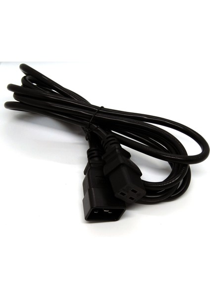 Güç Kablosu Schuko C19 &lt;-&gt; C20, 3 metre, H05VV-F 3x1.5mm kare&lt;br&gt;Beek C19-C20 Power Cable 3M, H05VV-F 3*1.5mm2