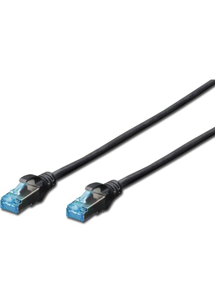 Digitus DK-1522-030/BL 3 mt F-Utp CAT5E Awg 26/7 Siyah Patch Cord Kablo