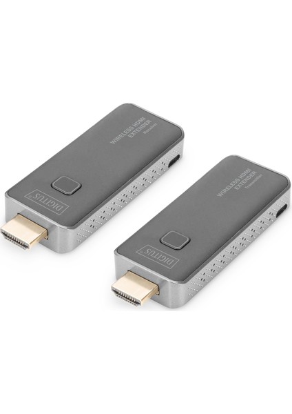 Kablosuz HDMI Sinyal Uzatma Seti, 50 metre, Verici (Transmitter) ve Alıcı (Receiver) Ünite dahil&lt;br&gt;Digitus Wireless HDMI Extender Set, 50 m, Dongle