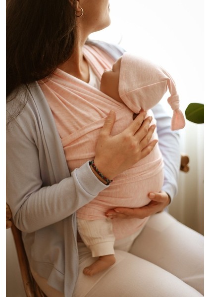 Premium Birinci Sınıf Pamuklu Esnek Wrap Sling Soft Pembe (Babywearinge Özel Üretim Kumaş) fiyatları