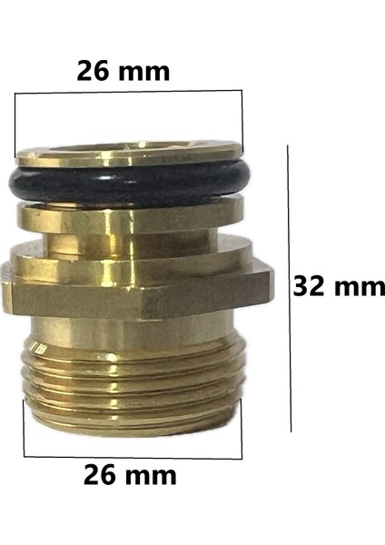 Hidroblok Grubu 26 mm Pirinç Bağlantı Elemanı (O-Ringli) Vaillant Intro - Demirdöküm Ademix, Vintomix - Protherm Puma Condens Uyumlu