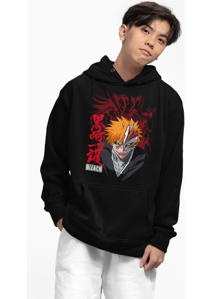 Bleach Ichigo Baskılı Kapüşonlu Sweatshirt, Unisex Oversize Anime Baskılı Hoodie fiyatları