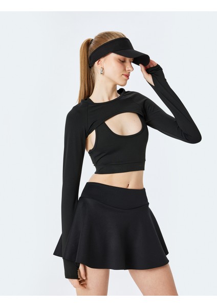 Yüksek Bel Slim Fit Şortlu Tenis Eteği