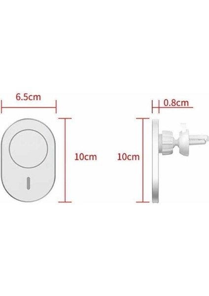 15W Magsafe Apple iPhone 11-12-13-14-15-16PRO-PRO Max Uyumlu Magnetic Wireless Universal Araç Telefon Tutucu