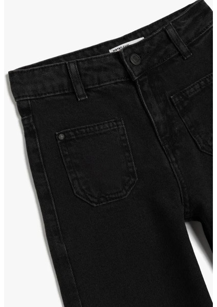 Siyah Kız Çocuk Jean Pantolon 5SKG40019AD modelleri