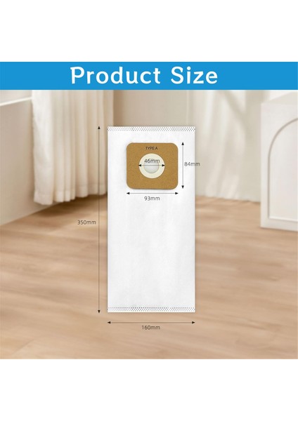 Riccar Vacuum Simplicity S20EZM Için 12'li Vakum Torbası Tipi A (Yurt Dışından) modelleri