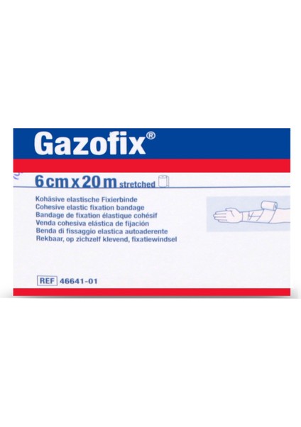 Gazofix 6cm x20m LF Bsn Fiksasyon Bandajı Ten