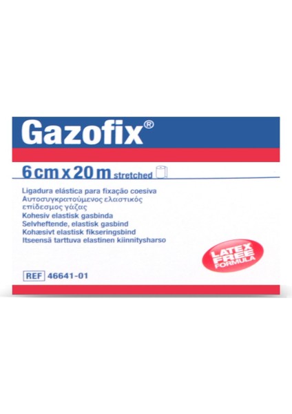 Gazofix 6cm x20m LF Bsn Fiksasyon Bandajı Ten