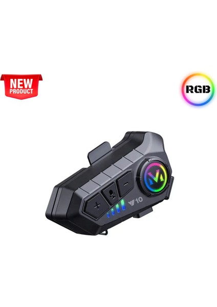 2 Telefon Bağlantılı Su Geçirmez Motosiklet Kask Intercom Bluetooth 5.3 300M Intercom 2.000 Mah