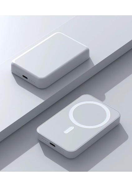 Magsafe 5000 Mah Powerbank Kablosuz Şarj Cihazı iPhone Uyumlu Wireless Şarj