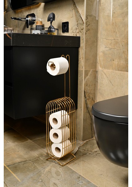 Altın Yedekli Wc Tuvalet Kağıtlık