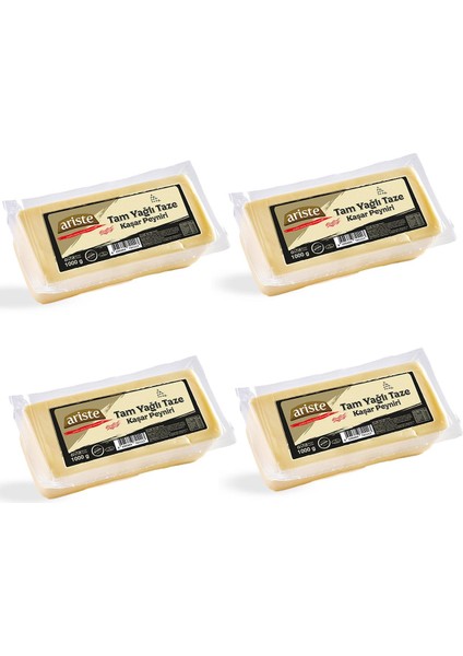 Taze Kaşar Peyniri 4'lü Set (1000gr x 4)