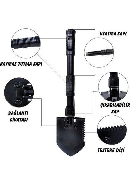 Campout Mini Katlanır Kürek